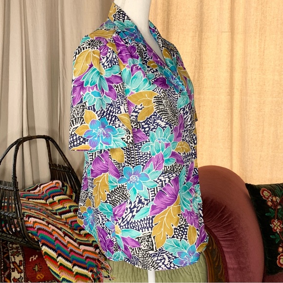 80s Tropical Blouse - Picture 2 of 9